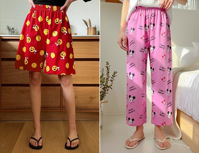 <b>Special ★Limited cute friends 4.5 pieces & 8.5 pieces 2 types of pajama pants</b>