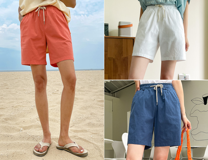 <b>Perfect for summer! Linen Span 4.5 banding pants</b>