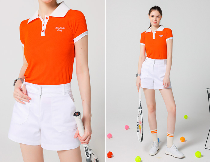 <b>[Purdy GOLF] Soft Cool Corrugated Polo [Orange]</b>