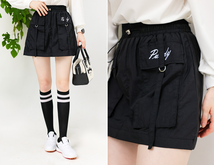 <b>[Purdy GOLF] Cargo Pocket Skirt [Black]</b>