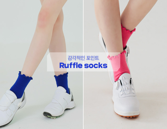 <b>[Golf]ray ruffle cushion socks</b>