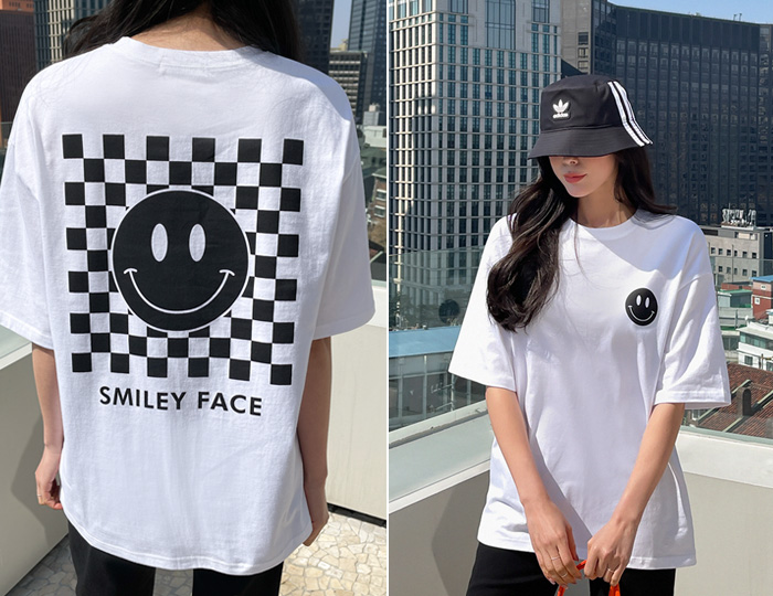 <b>Checkers Smile Box Long Short T shirts</b>