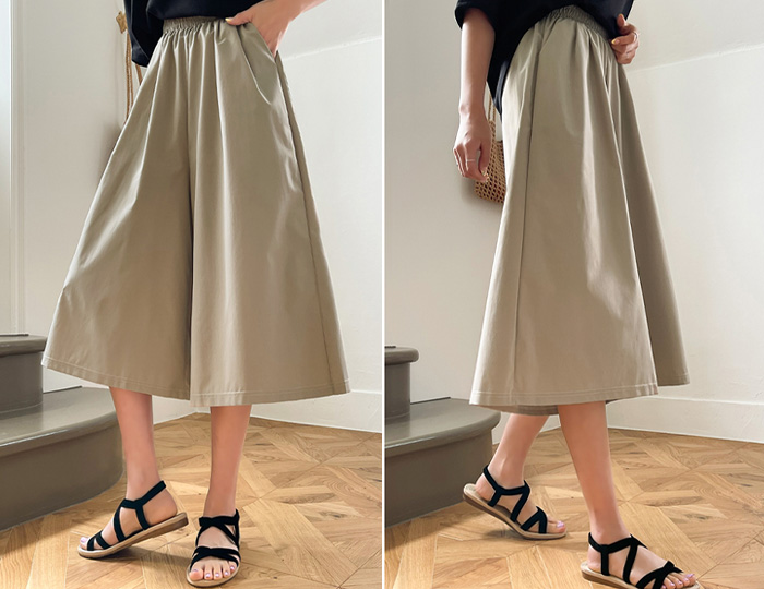 <b>Daily fit 8-quarter skirt pants</b>