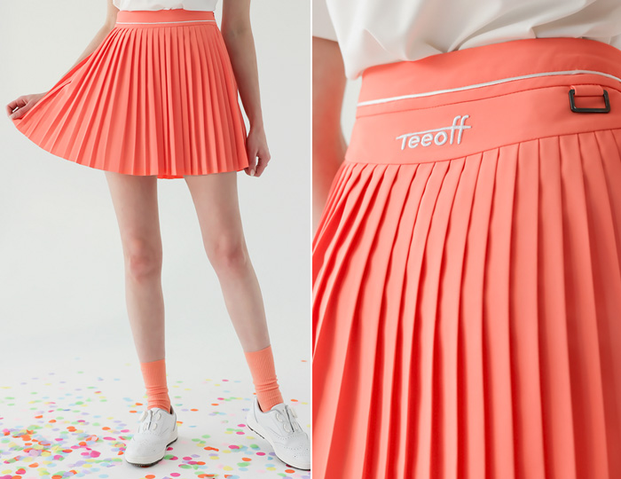 <b>[Golf] Lettering Embroidery Pleats Skirt</b>