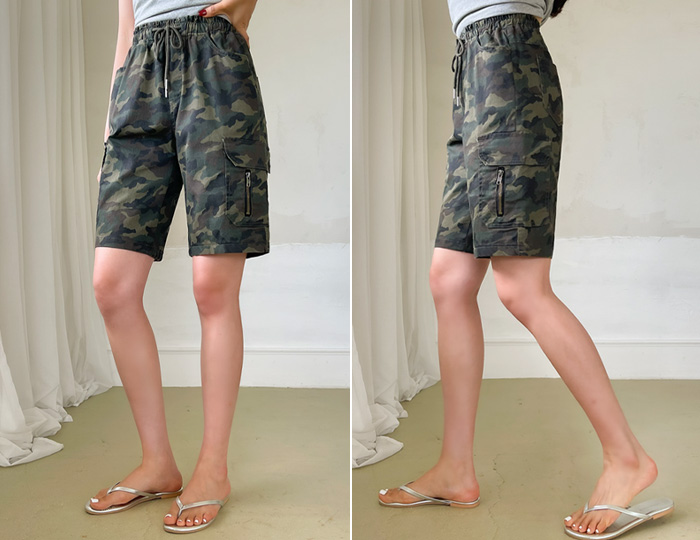 <b>Military biscuit pocket 5-part banding pants</b>