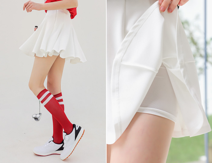 <b>[Purdy GOLF] Signature flare skirt [White]</b>