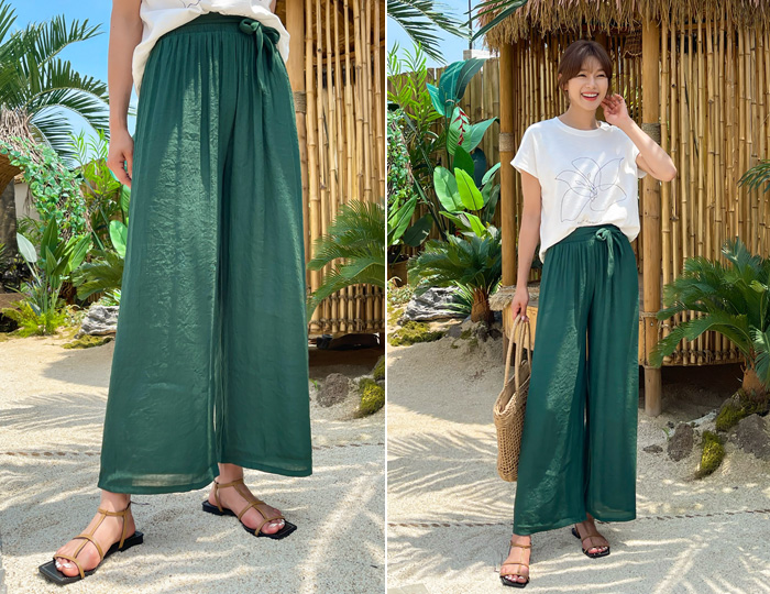 <b>Majo Cool Linen Wide Banding Pants</b>