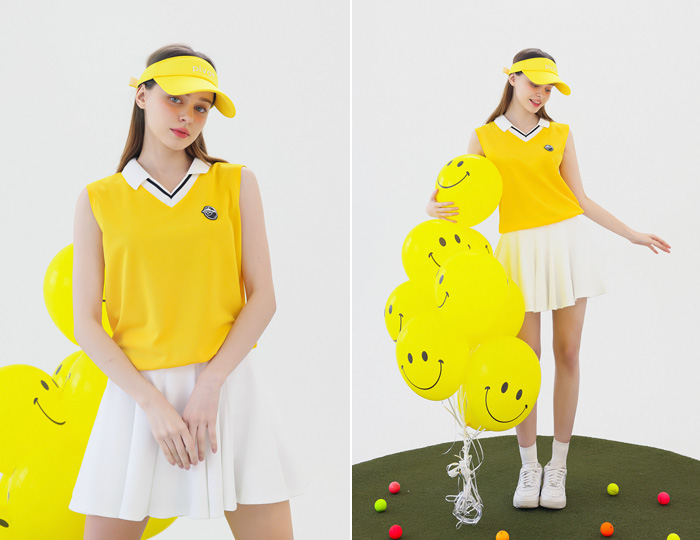 <b>[Purdy GOLF] Coolon PK Sleeveless [Yellow]</b>