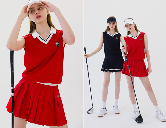 <b>[Purdy GOLF] Coolon PK Sleeveless [Red]</b>