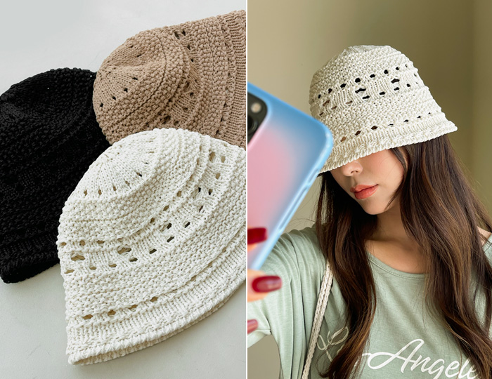 <b>Bonnet Knit bucket-hat</b>